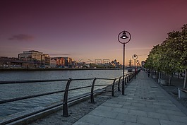 都柏林,夜,城市