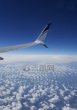 飛機,云,查看