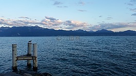 鴨,湖,山