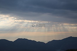 陽光,日落,光