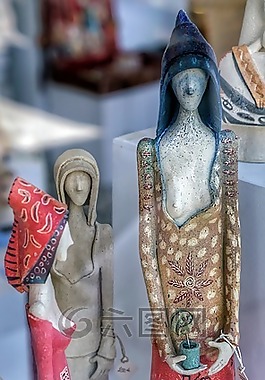 陶器,數(shù)字,女士們