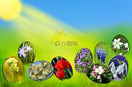 復(fù)活節(jié),雞蛋,春天