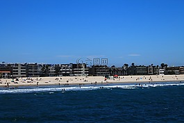 海灘,圣塔莫尼卡,加利福尼亞州