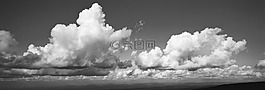 云朵,黑白,天空
