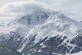 山,景觀,雪