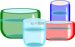 水,玻璃,玻璃