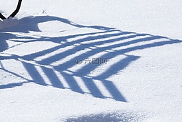雪,影子,椅子