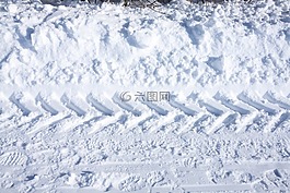 追蹤,雪,白