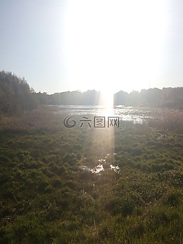 河,太陽,天空