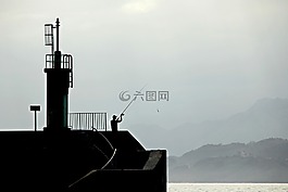 漁夫,海,漁民