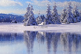 冬天,雪,降雪