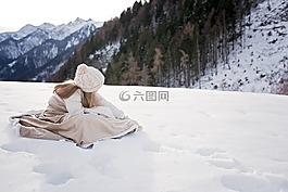 冬天,人,人的