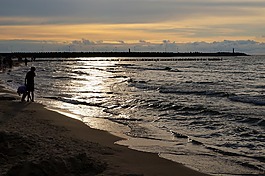 波羅的海,水,abendstimmung