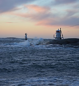 海,燈塔,風暴