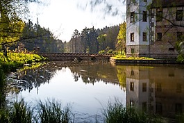 城堡,城堡護城河,橋
