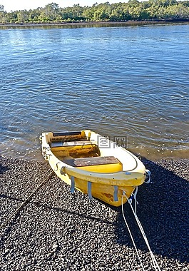 船,海岸,釣魚