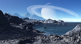 土星,景觀,地形