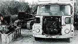 卡車,老,生疏
