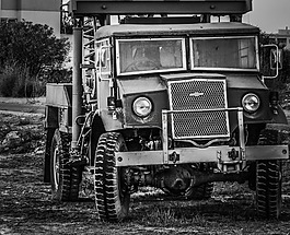 卡車,拖車,老