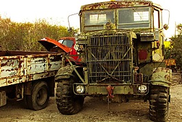 卡車,老,生疏