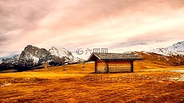 全景圖,山,雪
