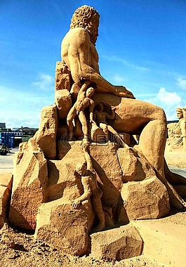 沙,雕塑,sandworld