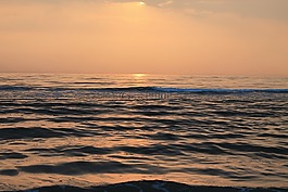 日落,海,北海