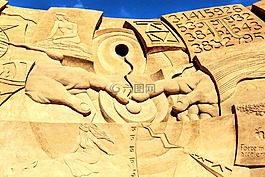 沙,雕塑,sandworld