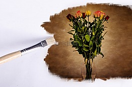 畫筆,花,鮮花