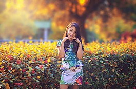 女孩,性质,秋