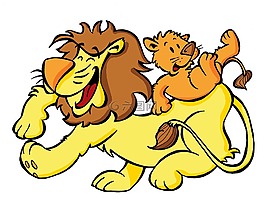 獅子,幼仔,父親