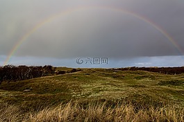 彩虹,norderney,天空