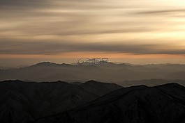 山,景觀,云