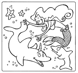 美人魚,海豚,海
