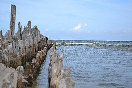 防波堤,海,海的