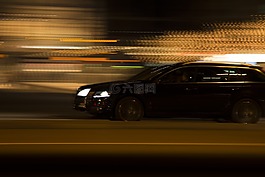 模糊,夜,燈