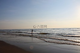 夏季,北海,海岸