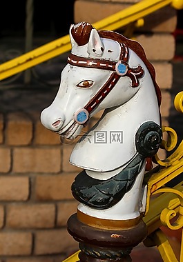馬頭,塑像,旋轉(zhuǎn)木馬馬