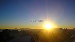 勃朗峰,首腦會議,日出