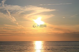 太陽,云,海