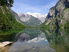 湖,山,鏡像