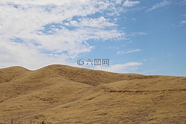 丘陵,夏季的天空,天空