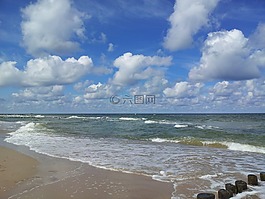 天空,海,云