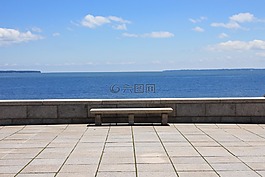 海,海景,長(zhǎng)凳