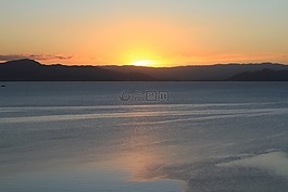 日落,太陽,海
