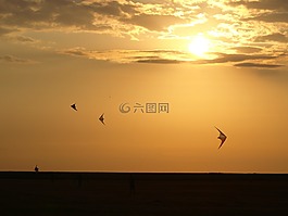 日落,龍,abendstimmung