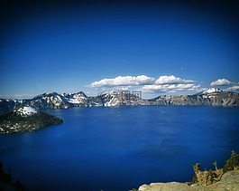火山口湖,水,俄勒冈