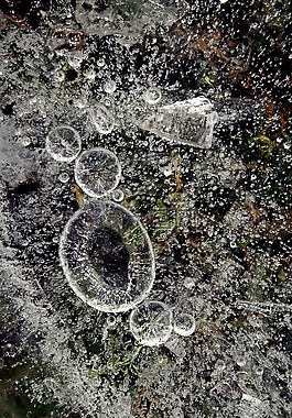 冰,泡沫,水