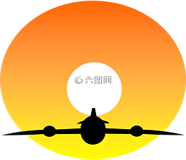飛機(jī),日落,旅行