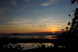 日落,hong,香港